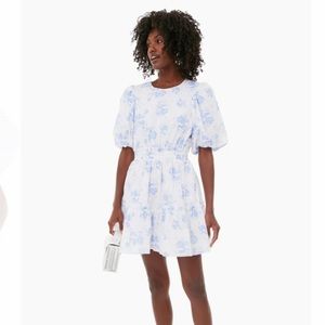 Blue Chintz Terry Mini Dress HYACINTH HOUSE